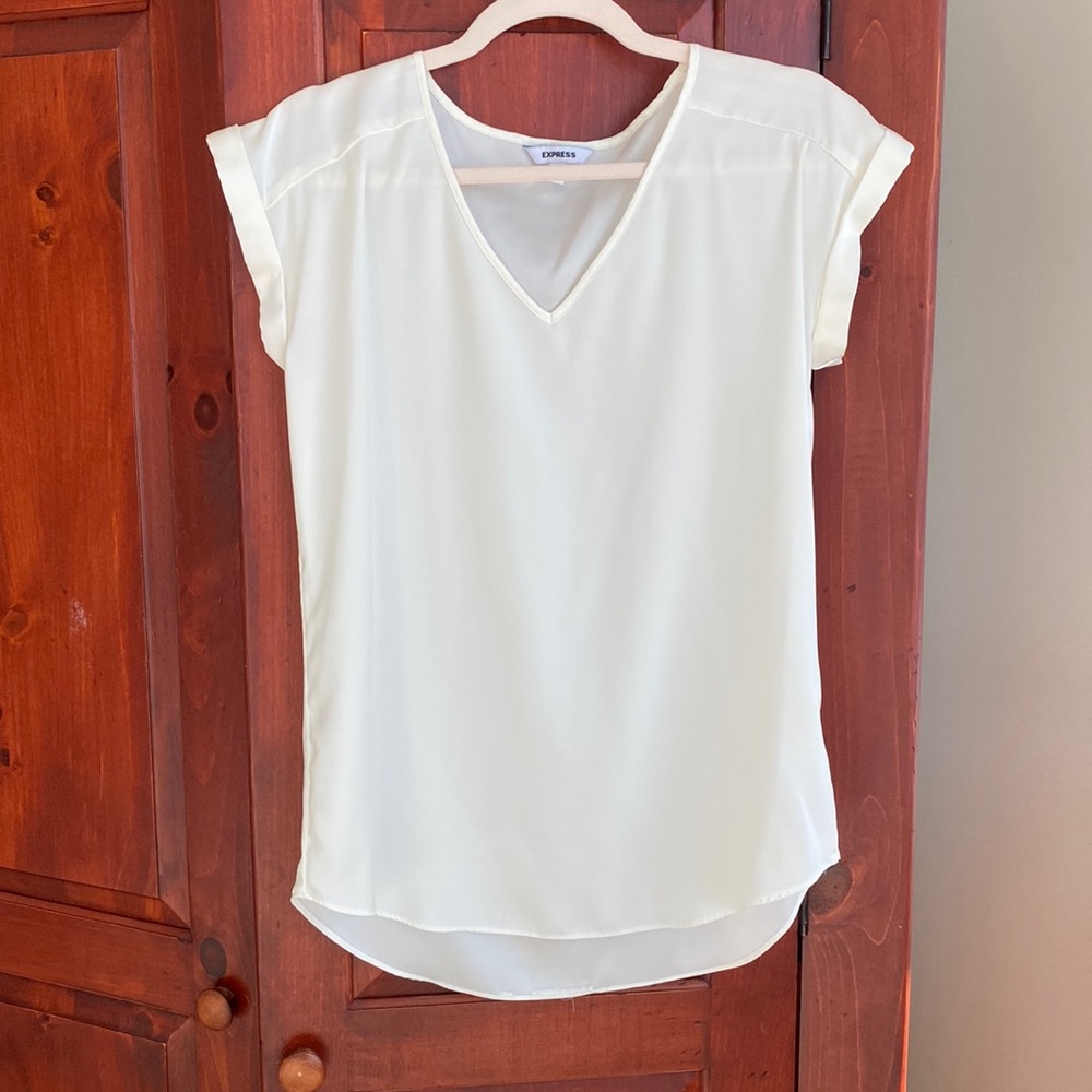 Express size small shirt, white, good condition/barely worn